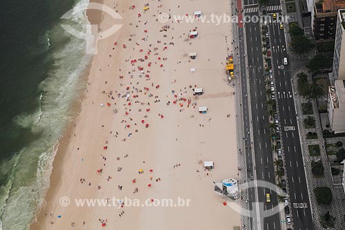  Subject: Aerial view of Leblon Beach / Place: Leblon neighborhood - Rio de Janeiro city - Rio de Janeiro state (RJ) - Brazil / Date: 11/2011 