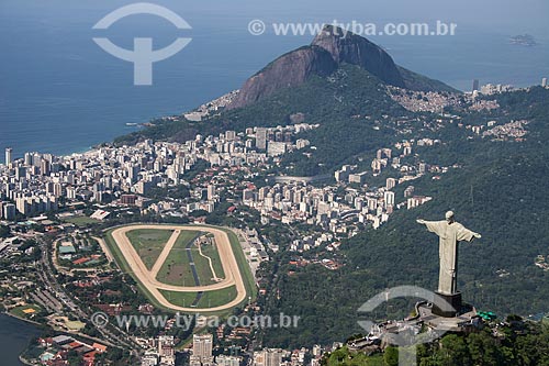  Subject: Aerial view of Christ the Redeemer / Place: Rio de Janeiro city - Rio de Janeiro state (RJ) - Brazil / Date: 02/2008 