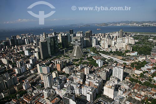  Aerial photo of Cathedral of Sao Sebastiao do Rio de Janeiro (1979)  - Rio de Janeiro city - Rio de Janeiro state (RJ) - Brazil