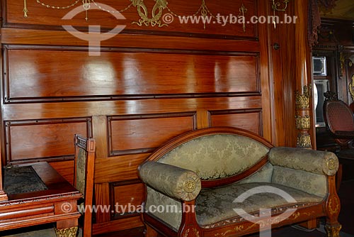  Cabinet room inside of Presidential car - also known as Car of Getulio Vargas, used as the presidential car in the 30s - Train Museum (1984)  - Rio de Janeiro city - Rio de Janeiro state (RJ) - Brazil