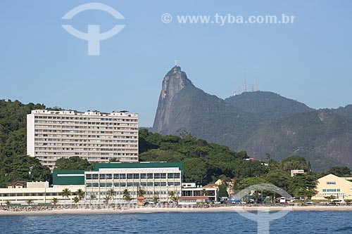  Subject: School of Physical Education of the Army - EsEFEX - and residential building to officers with Christ the Redeemer (1931) in the background / Place: Urca neighborhood - Rio de Janeiro city - Rio de Janeiro state (RJ) - Brazil / Date: 11/2013 