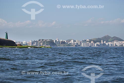  Subject: Icarai Beach - with Tamandare da Laje Fort (1555) to the left - view from Guanabara Bay / Place: Niteroi city - Rio de Janeiro state (RJ) - Brazil / Date: 11/2013 