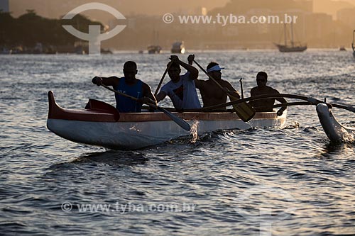  Subject: Hawaiian canoe - Guanabara Bay / Place: Rio de Janeiro city - Rio de Janeiro state (RJ) - Brazil / Date: 11/2013 