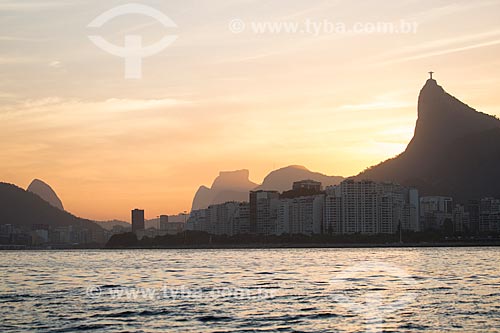 Subject: Sunset - Botafogo Bay with Christ the Redeemer (1931) and Rock of Gavea in the background / Place: Botafogo neighborhood - Rio de Janeiro city - Rio de Janeiro state (RJ) - Brazil / Date: 11/2013 