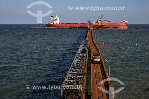  Shipment of ore Company Vale  in cargo ship at the Itaguai Port   - Itaguai city - Rio de Janeiro state (RJ) - Brazil