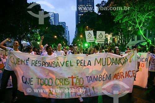  Protest march of Peoples Summit in Rio Branco Avenue  - Rio de Janeiro city - Rio de Janeiro state (RJ) - Brazil