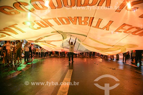  Protest march of Peoples Summit in Rio Branco Avenue  - Rio de Janeiro city - Rio de Janeiro state (RJ) - Brazil