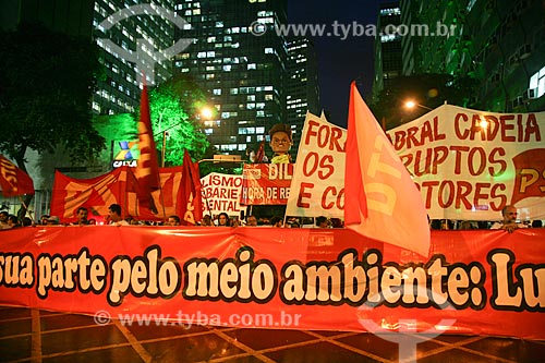  Protest march of Peoples Summit in Rio Branco Avenue  - Rio de Janeiro city - Rio de Janeiro state (RJ) - Brazil