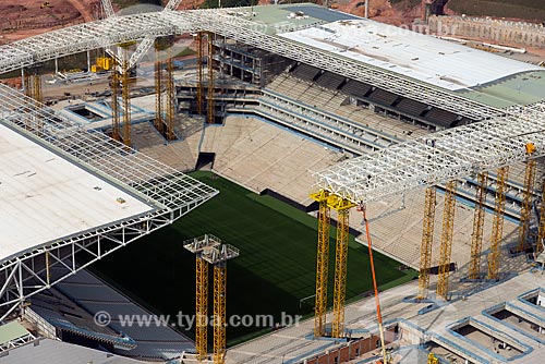 Subject: Aerial view of the Corinthians Arena - the opening headquarters of the 2014 FIFA World Cup / Place: Itaquera neighborhood - Sao Paulo city - Sao Paulo state (SP) - Brazil / Date: 10/2013 