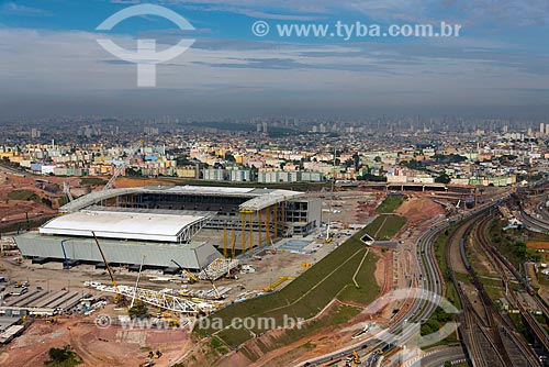  Subject: Aerial view of the Corinthians Arena - the opening headquarters of the 2014 FIFA World Cup / Place: Itaquera neighborhood - Sao Paulo city - Sao Paulo state (SP) - Brazil / Date: 10/2013 