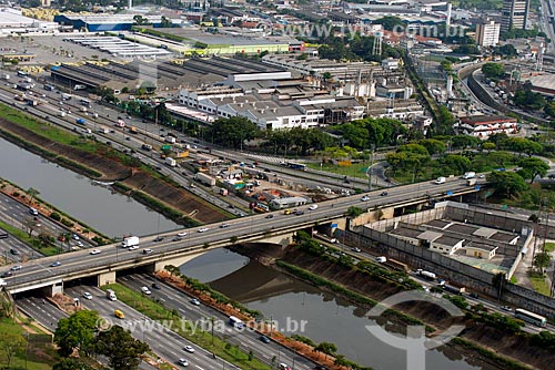  Subject: Aerial view of Janio Quadros Bridge - also known as Vila Maria Bridge / Place: Sao Paulo city - Sao Paulo state (SP) - Brazil / Date: 10/2013 