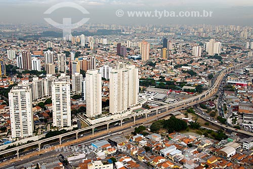  Subject: Aerial view of the construction work of the monorail Line 15 Silver - Professor Luiz Ignacio de Mello Anhaia Avenue  / Place: Sao Paulo city - Sao Paulo state (SP) - Brazil / Date: 05/2013 