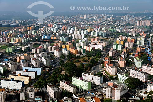  Subject: Aerial view of housing estate COHAB Artur Alvim - Near the stadium Arena Corinthians  / Place: Sao Paulo city - Sao Paulo state (SP) - Brazil / Date: 06/2013 