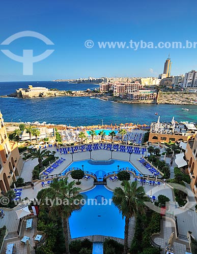  Subject: View of Corinthia Hotel St Georges Bay / Place: Malta Republic - Europe / Date: 09/2013 