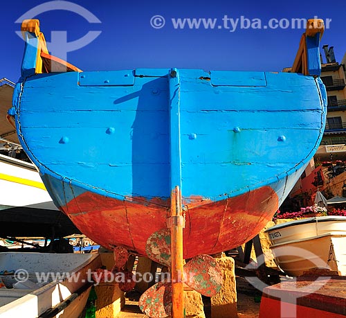  Subject: Luzzu - traditional fishing boat from the Maltese islands / Place: Malta Republic - Europe / Date: 09/2013 