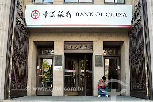  Subject: Facade of building the Bank of China  / Place: Shanghai - China - Asia / Date: 04/2013 