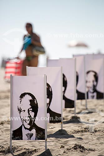  Subject: Nelson Mandela tribute - Copacabana Beach - made by Rio de Paz NGO / Place: Copacabana neighborhood - Rio de Janeiro city - Rio de Janeiro state (RJ) - Brazil / Date: 12/2013 