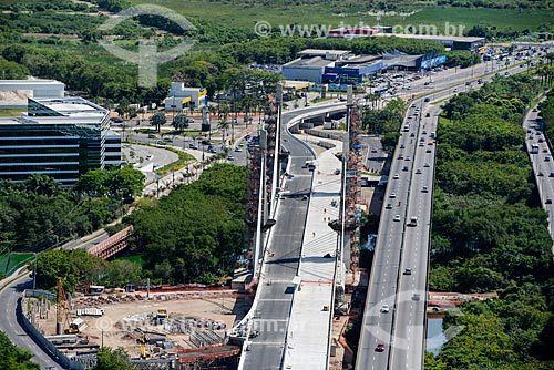  Subject: Aerial photo of Cardeal Dom Eugênio de Araujo Sales Bridge (2013) / Place: Barra da Tijuca neighborhood - Rio de Janeiro city - Rio de Janeiro state (RJ) - Brazil / Date: 11/2013 