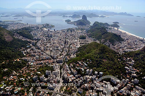  Subject: Aerial photo of Humaita neighborhood  with Botafogo Bay and Sugar Loaf in the background / Place: Humaita neighborhood - Rio de Janeiro city - Rio de Janeiro state (RJ) - Brazil / Date: 11/2013 