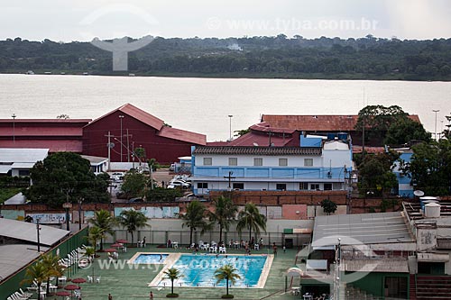  Subject: View of pool  in the Ferroviario Athletic Club  with the Madeira River in the background / Place: Porto Velho city - Rondonia state (RO) - Brazil / Date: 10/2013 