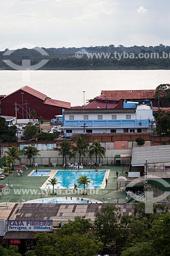  Subject: View of pool  in the Ferroviario Athletic Club  with the Madeira River in the background / Place: Porto Velho city - Rondonia state (RO) - Brazil / Date: 10/2013 