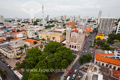  Subject: View of Republic Square and Metropolitan Cathedral Basilica of Bom Jesus / Place: City center neighborhood - Cuiaba city - Mato Grosso state (MT) - Brazil / Date: 10/2013 