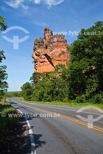  Subject: Landscape of rock formation in Chapada dos Guimaraes / Place: Chapada dos Guimaraes city - Mato Grosso state (MT) - Brazil / Date: 10/2013 