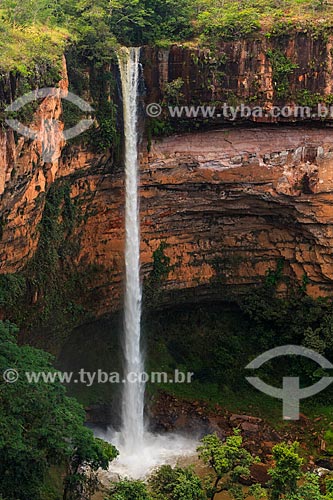  Subject: View of Veu da noiva Waterfall / Place: Chapada dos Guimaraes city - Mato Grosso state (MT) - Brazil / Date: 03/2013 