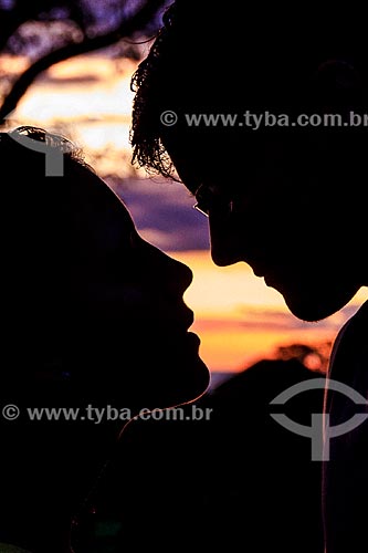  Subject: Couple at sunset in Chapada dos Guimaraes / Place: Chapada dos Guimaraes city - Mato Grosso state (MT) - Brazil / Date: 03/2013 