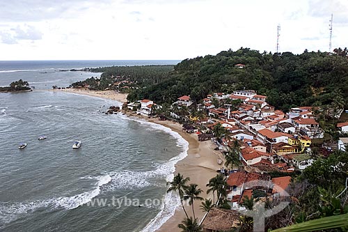  Subject: View of 2nd Beach from Sao Paulo Hill with the 1st Beach in the background / Place: Cairu city - Bahia state (BA) - Brazil / Date: 04/1991 