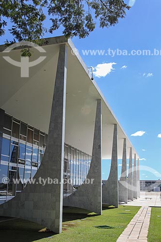  Subject: Facade of Palacio do Planalto (Planalto Palace) - headquarters of government of Brazil / Place: Brasilia city - Distrito Federal (Federal District) - Brazil / Date: 08/2013 
