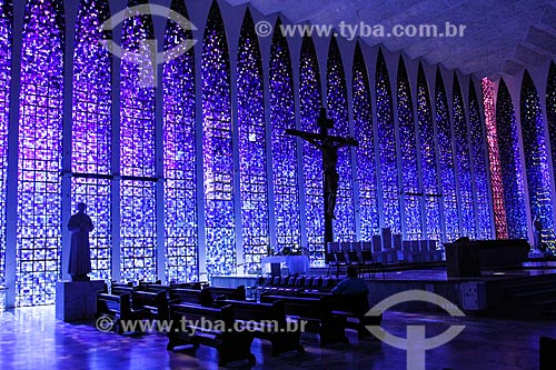  Subject: Inside of Sanctuary of Dom Bosco / Place: Brasilia city - Distrito Federal (Federal District) - Brazil / Date: 08/2013 