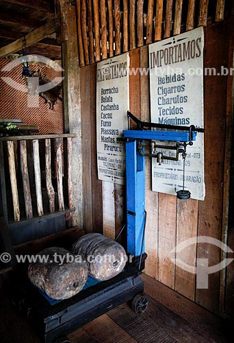 Inside of storage shed of extracted rubber - Vila Paraiso Rubber Plantation Museum (2000) - built especially for the movie 