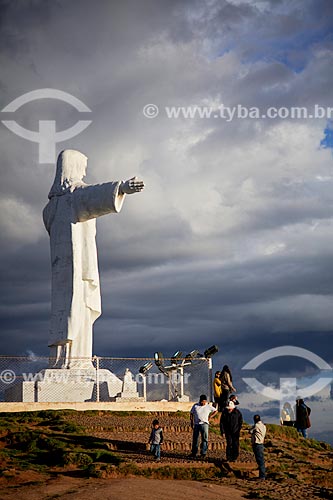  Subject: Cristo Blanco (White Christ) - 1945 - donated by the Palestinian Arab colony to Cusco city / Place: Cusco city - Peru - South America / Date: 12/2011 