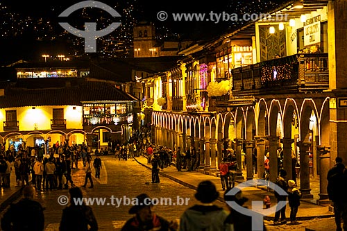  Subject: Plaza de Armas (Weapons Square) at night / Place: Cusco city - Peru - South America / Date: 12/2011 