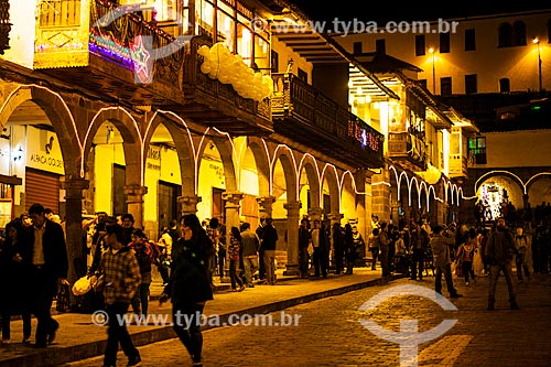  Subject: Plaza de Armas (Weapons Square) at night / Place: Cusco city - Peru - South America / Date: 12/2011 
