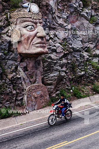  Subject: Sculpture on 3s highway / Place: Puno city - Peru - South America / Date: 01/2012 