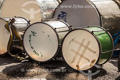  Subject: Instruments of Bolivar Band carnival street troup / Place: Copacabana neighborhood - Rio de Janeiro city - Rio de Janeiro state (RJ) - Brazil / Date: 02/2012 