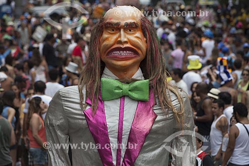  Subject: Giant puppet during Bloco da ansiedade carnival street troup parade / Place: Laranjeiras neighborhood - Rio de Janeiro city - Rio de Janeiro state (RJ) - Brazil / Date: 02/2012 