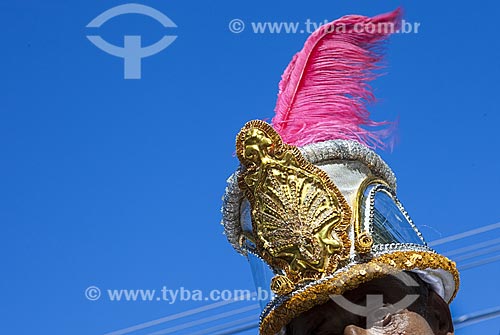  Subject: Details of the hat reveler of Loucura suburbana carnival street troup / Place: Engenho de Dentro neighborhood - Rio de Janeiro city - Rio de Janeiro state (RJ) - Brazil / Date: 02/2012 