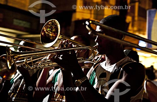  Subject: Musicians during Banda Cultural do Jilo carnival street troup parade / Place: Tijuca neighborhood - Rio de Janeiro city - Rio de Janeiro state (RJ) - Brazil / Date: 02/2012 