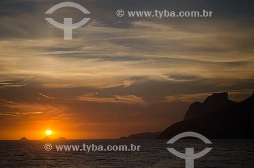  Subject: View of sunset from Arpoador Stone / Place: Ipanema neighborhood - Rio de Janeiro city - Rio de Janeiro state (RJ) - Brazil / Date: 01/2014 