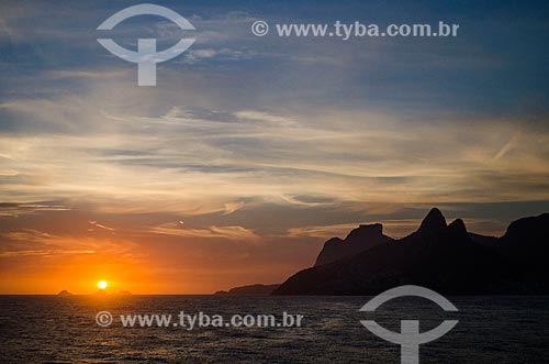  Subject: View of sunset from Arpoador Stone / Place: Ipanema neighborhood - Rio de Janeiro city - Rio de Janeiro state (RJ) - Brazil / Date: 01/2014 