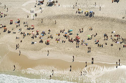  Subject: Aerial view of the Ipanema Beach / Place: Ipanema neighborhood - Rio de Janeiro city - Rio de Janeiro state (RJ) - Brazil / Date: 06/2009 