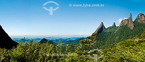  Subject: View of Escalavrado, Dedo de Nossa Senhora, Dedo de Deus and Cabeca de Peixe Peaks - Serra dos Orgaos National Park / Place: Teresopolis city - Rio de Janeiro state (RJ) - Brazil / Date: 01/2014 