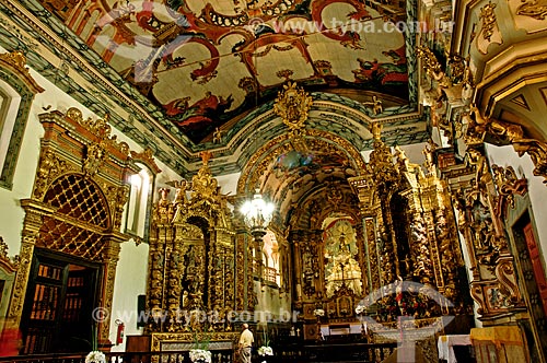  Subject: Altar of Matriz Church of Santo Antonio (XVIII century) - also know as Matriz of Santa Barbara / Place: Santa Barbara city - Minas Gerais state (MG) - Brazil / Date: 01/2014 