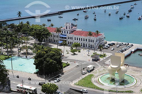  Subject: View of Low City with old sailor apprentices school and Fountain of market ramp / Place: Salvador city - Bahia state (BA) - Brazil / Date: 02/2014 