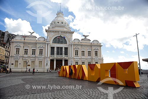  Subject: Rio Branco Palace (Former Bahia government head quarter) - Tome de Sousa Square / Place: Salvador city - Bahia state (BA) - Brazil / Date: 02/2014 