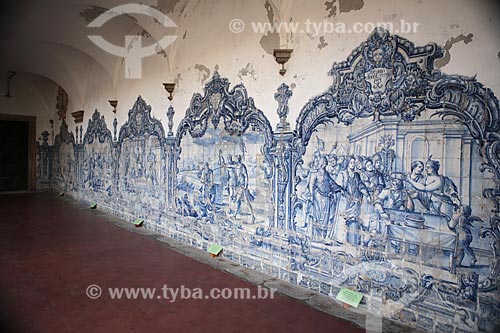  Subject: Portuguese tiles on cloister of the Third order of Sao Francisco Church / Place: Salvador city - Bahia state (BA) - Brazil / Date: 02/2014 