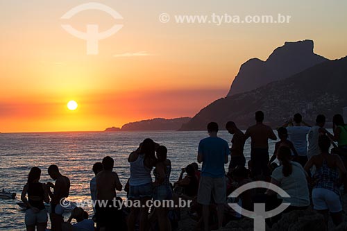  Subject: View of sunset from Arpoador Stone with the Rock of Gavea in the background / Place: Ipanema neighborhood - Rio de Janeiro city - Rio de Janeiro state (RJ) - Brazil / Date: 02/2014 